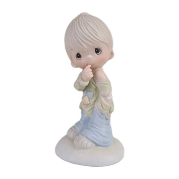 Precious Moments E-1373/B "Smile God Loves You" Porcelain Figurine - Picture 1 of 6